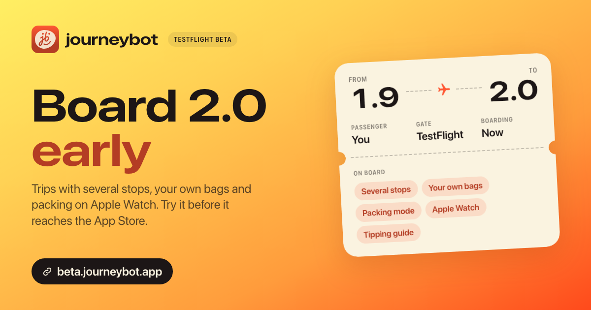 I turned my packing list app into a multi-stop trip planner. 2.0 is in beta and I'm looking for test